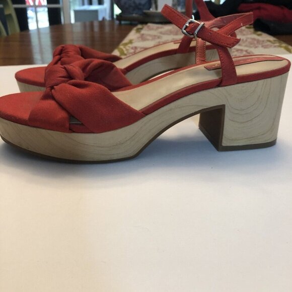 Copper Key Sunnydays Sandals Womens 8M Red Ankle Strap Platform Clog Shoes - Picture 5 of 8